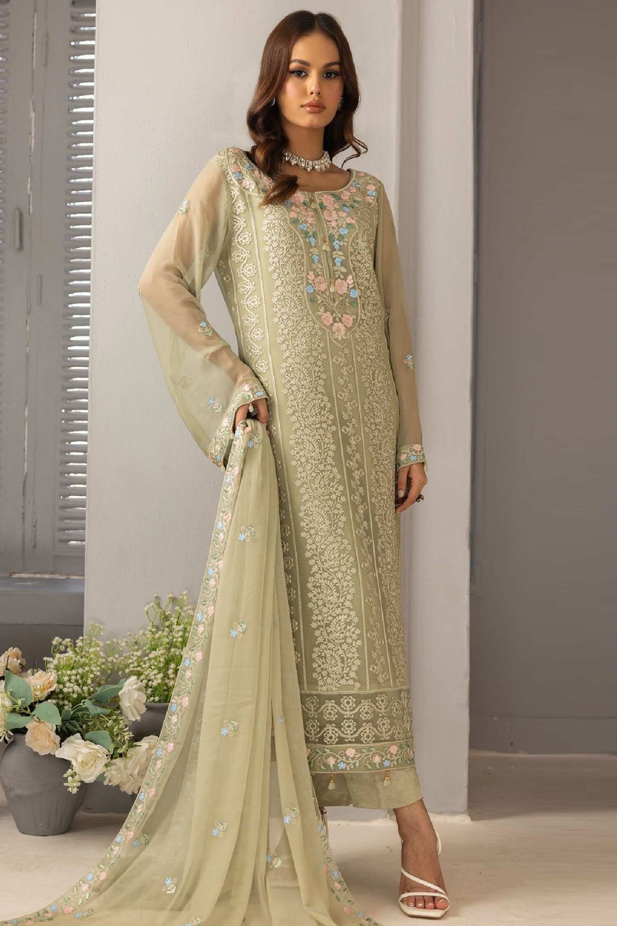 Roohi By Soghat Unstitched 3 Piece Luxury Chiffon Collection'2024-D-07