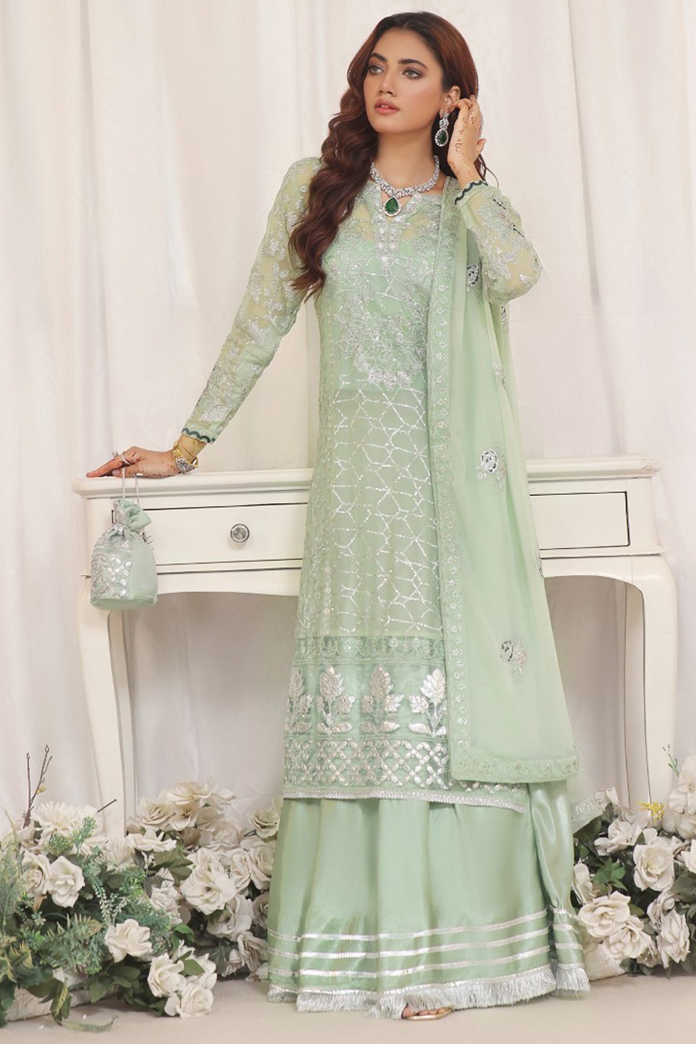 Inaya By Soghat Unstitched 3 Piece Luxury Chiffon Collection'2024-D-02