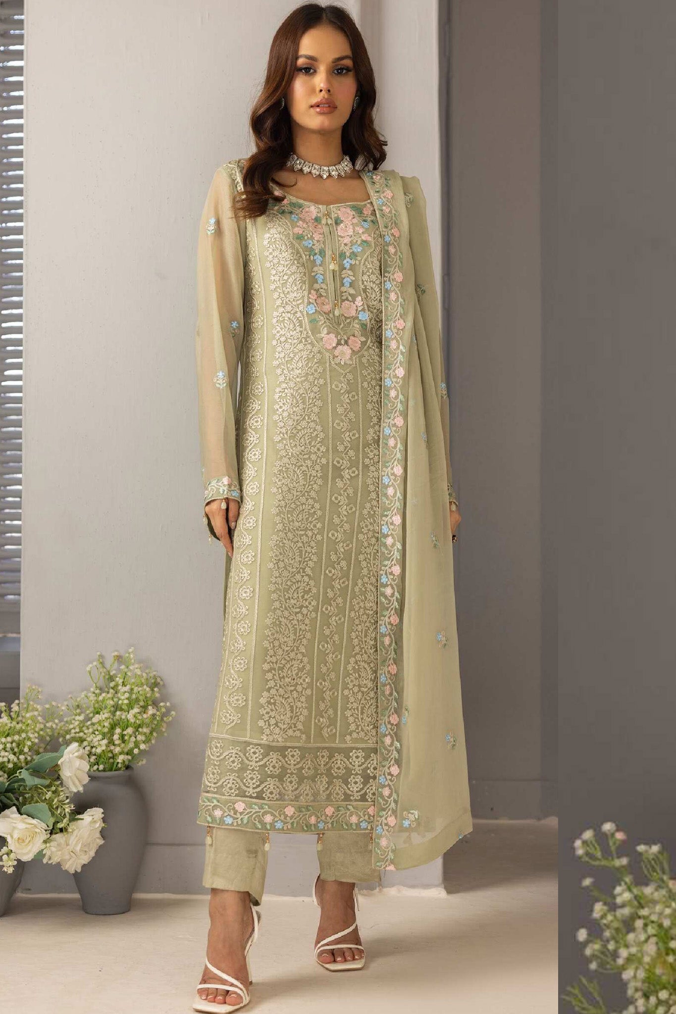 Roohi By Soghat Unstitched 3 Piece Luxury Chiffon Collection'2024-D-07