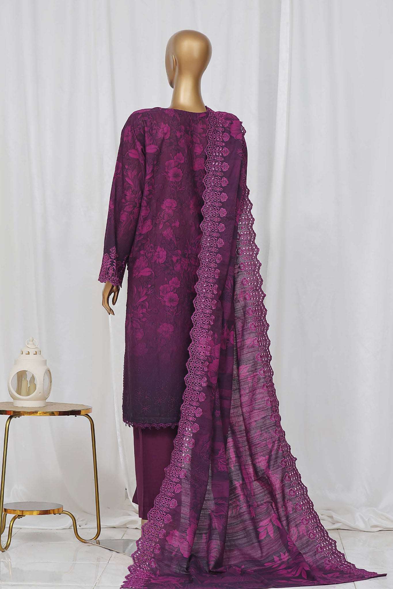 Sada Bahar Stitched 3 Piece Laser Cutwork Chikankari Vol-01 Collection'2024-D-03-A-Purple