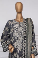 Signature By Sada Bahar Stitched 3 Piece Festive Emb Lawn Collection'2025-D-4009-Black