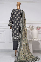 Signature By Sada Bahar Stitched 3 Piece Festive Emb Lawn Collection'2025-D-4009-Black