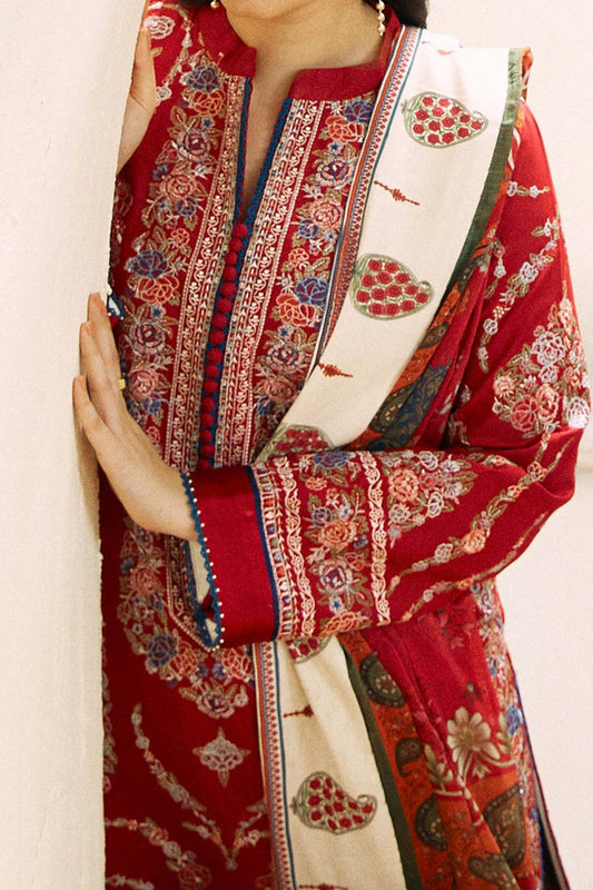 Coco By Zara Shah Jahan Unstitched 3 Piece Eid Edit Emb Lawn Collection'2024-D-03-Kashmir Kali