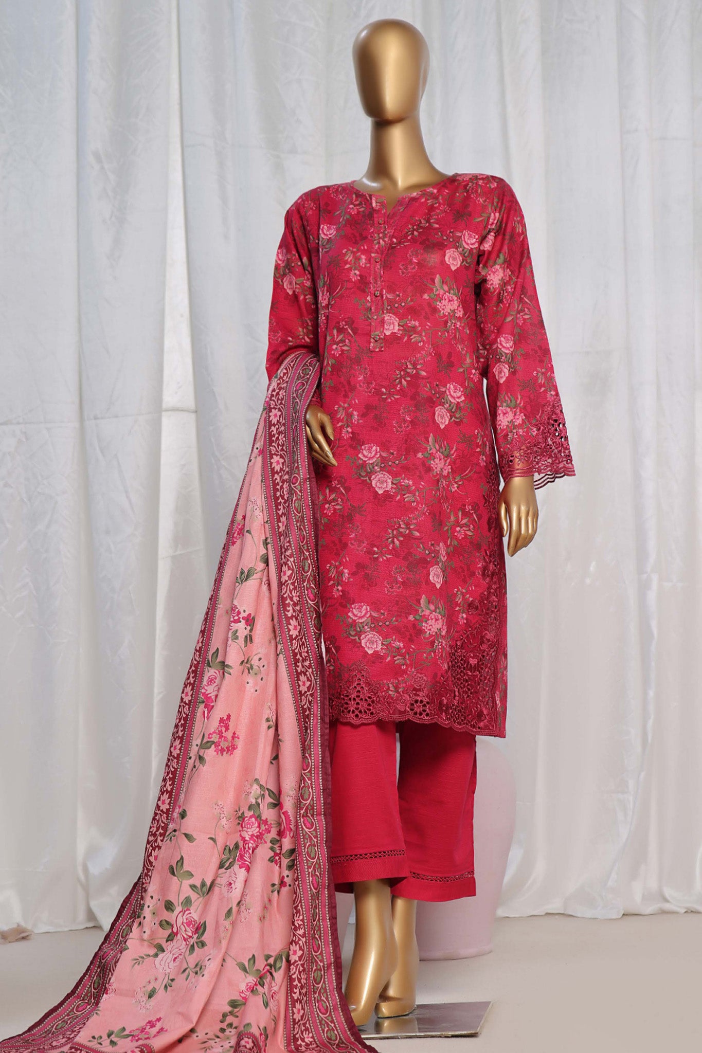 Sada Bahar Stitched 3 Piece Emb Khaddar Collection'2024