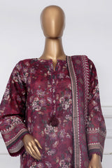 Sada Bahar Stitched 3 Piece Printed Lawn Vol-01 Collection'2025-D-03-Maroon