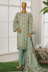 Bin Saeed Stitched 3 Piece Exclusive Cotton Vol-02 Collection'2024-WC-1067-Mint