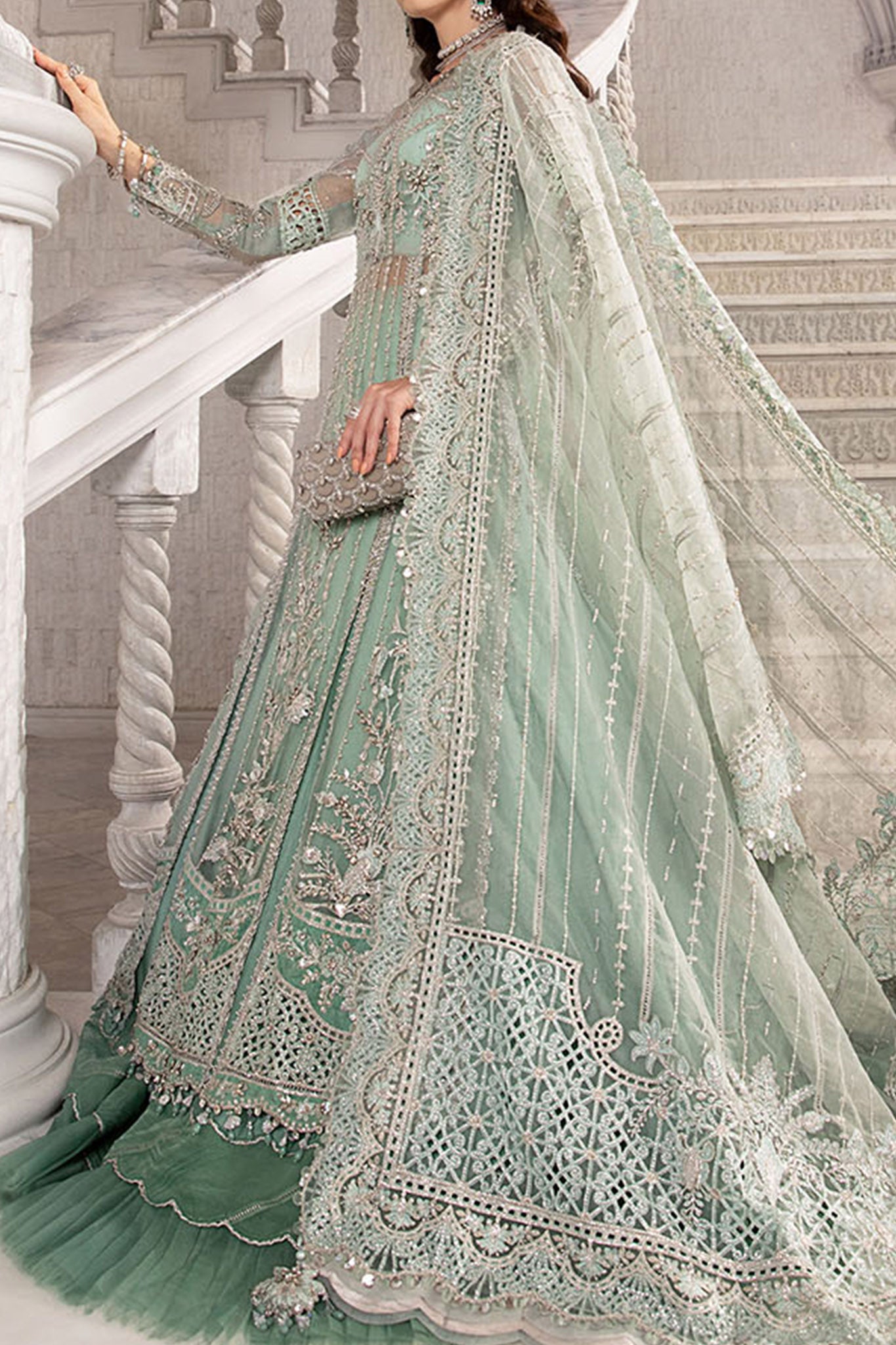 Mbroidered By Maria B Unstitched 3 Piece Luxury Formals Eid Edition Collection'2024-BD-2803