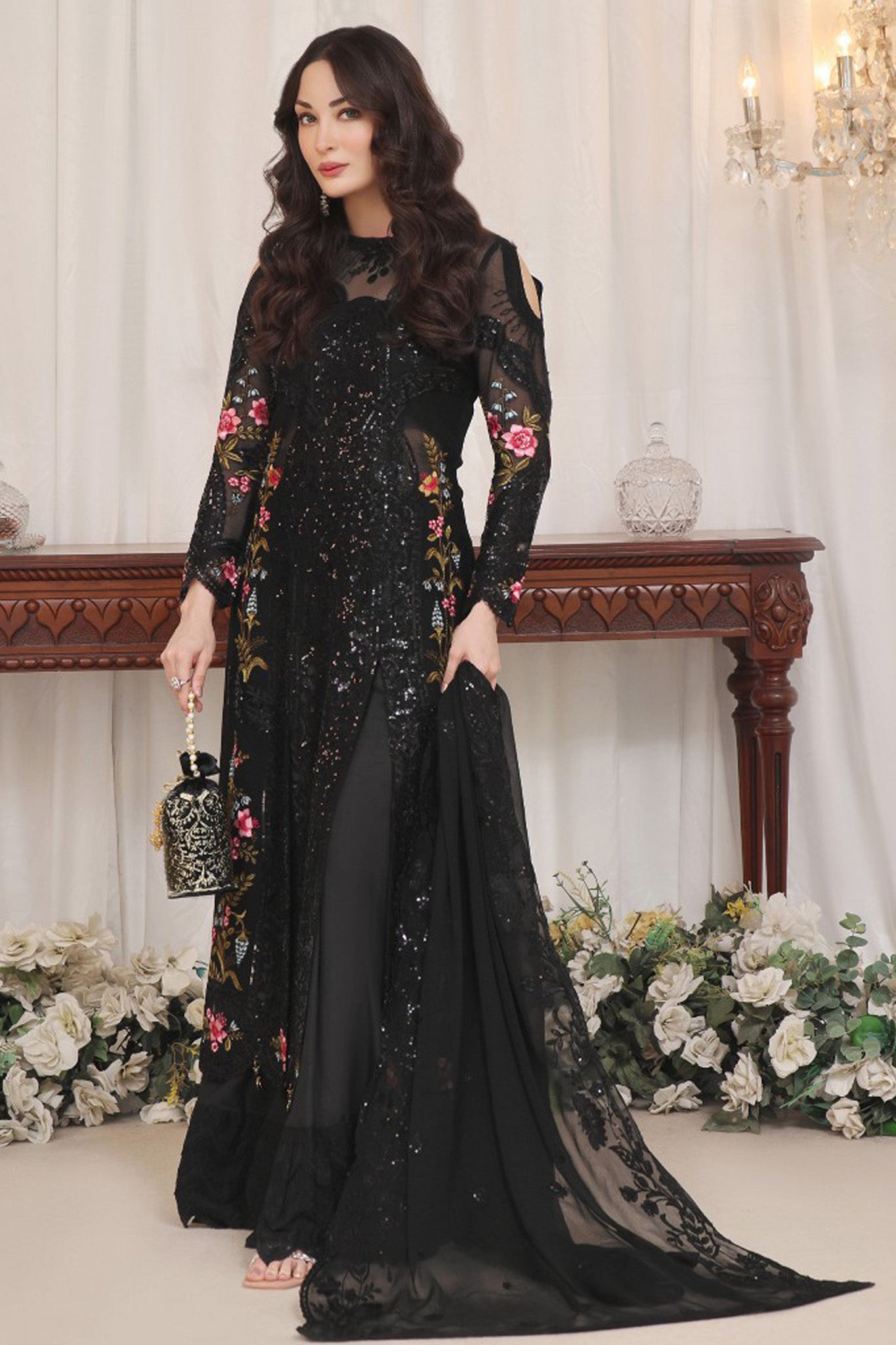 Inaya By Soghat Unstitched 3 Piece Luxury Chiffon Collection'2024-D-03