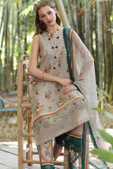 Noor By Saadia Asad Unstitched 3 Piece Eid Luxe Printedkari Collection-04-A