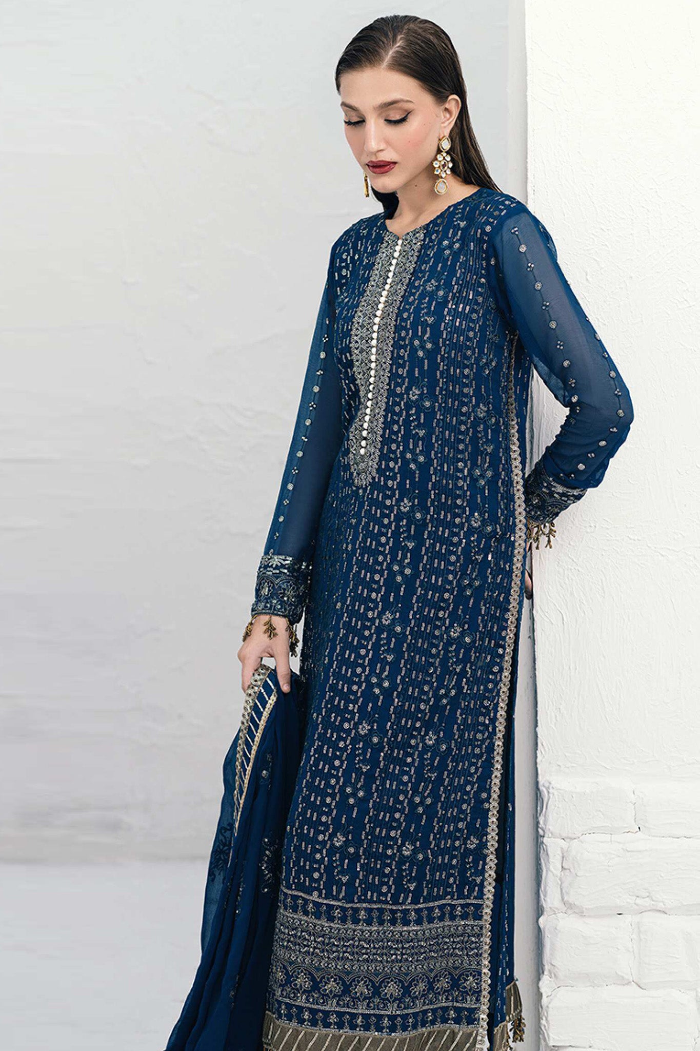 Savoir By Sahane Unstitched 3 Piece Luxury Formals Collection'2024-D-04-Ashen