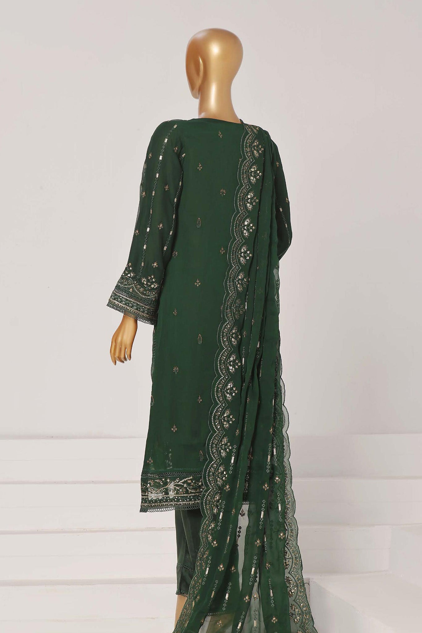 Afsanay By Sada Bahar Stitched 3 Piece Luxury Chiffon Vol-07 Limited Edition Collection'2024-CR-7-Green