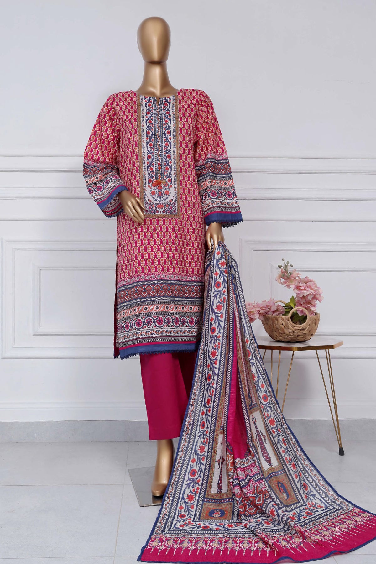 Sada Bahar Stitched 3 Piece Printed Lawn Vol-02 Collection'2025-D-04-Magenta