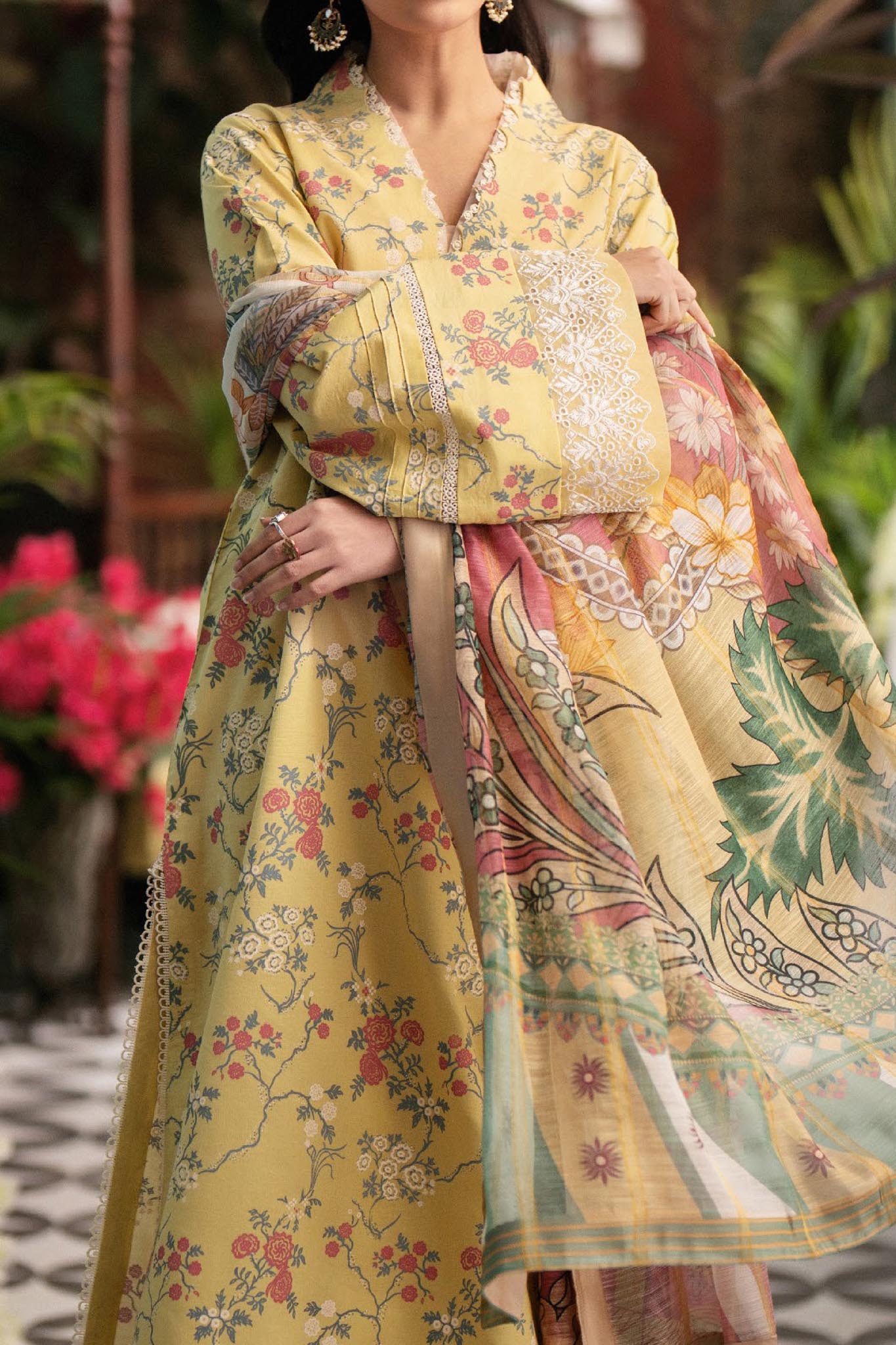 Afsanah by Seran Unstitched 3 Piece Lawn Spring Summer Collection'2024-D-04-Nehan