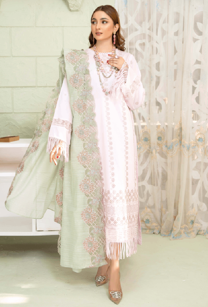 Baad e Baharaan By Humdum Unstitched 3 Piece Emb Lawn Collection'2024-D-04