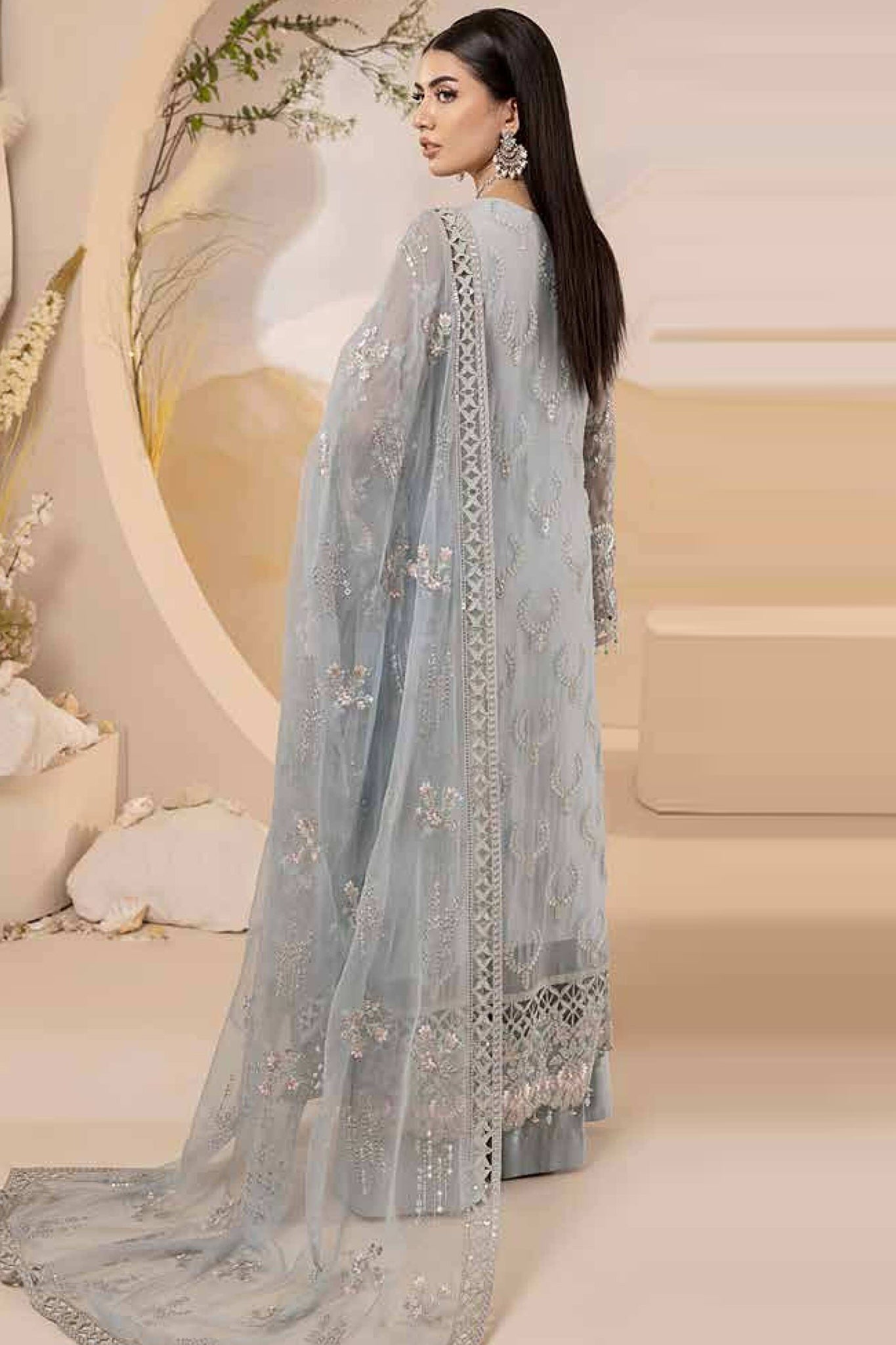 Pareesa By Lavish Premium Unstitched 3 Piece Luxury Chiffon Collection'2024-D-04