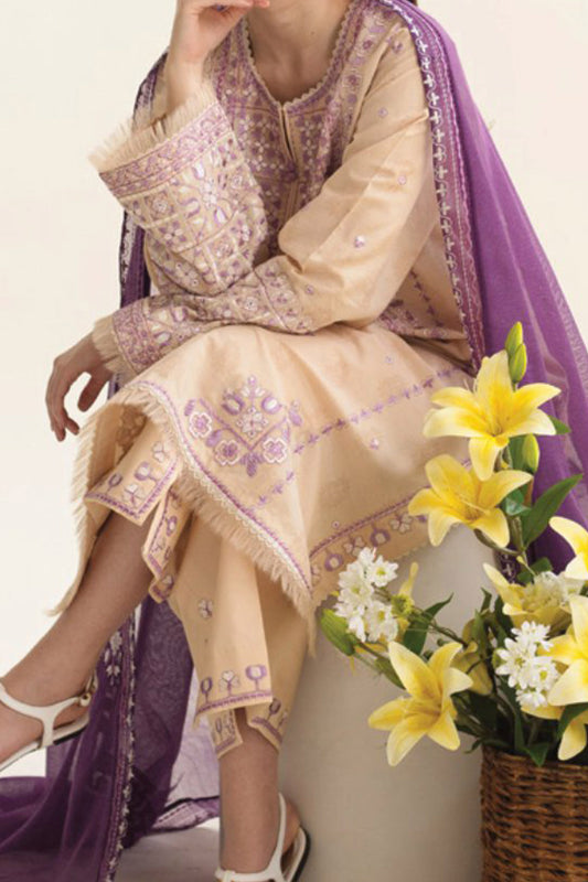 Coco By Zara Shah Jahan Unstitched 3 Piece Emb Lawn Vol-02 Collection'2024-D-05-B-Dinara