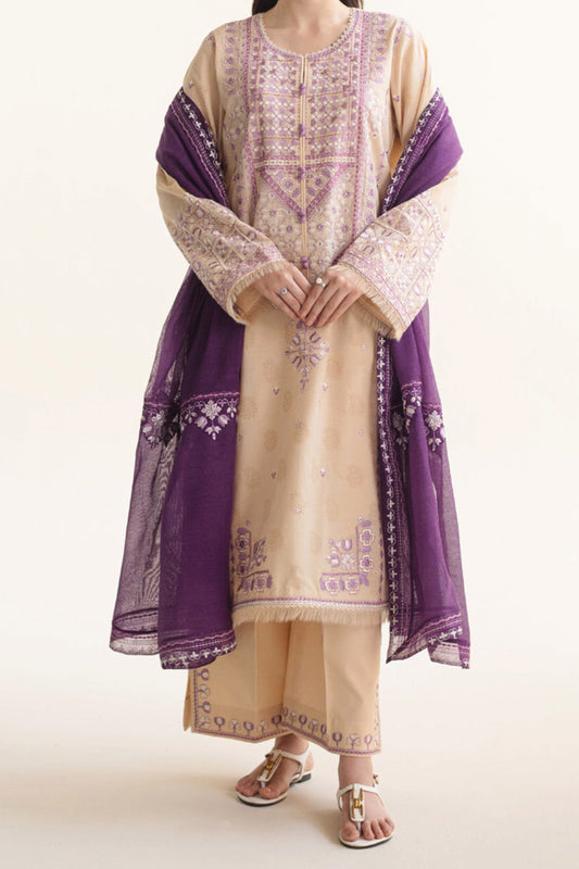 Coco By Zara Shah Jahan Unstitched 3 Piece Emb Lawn Vol-02 Collection'2024-D-05-B-Dinara