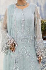 Aaraish By Lavish Premium Unstitched 3 Piece Luxury Formals Collection'2024-D-05-Ice Blue