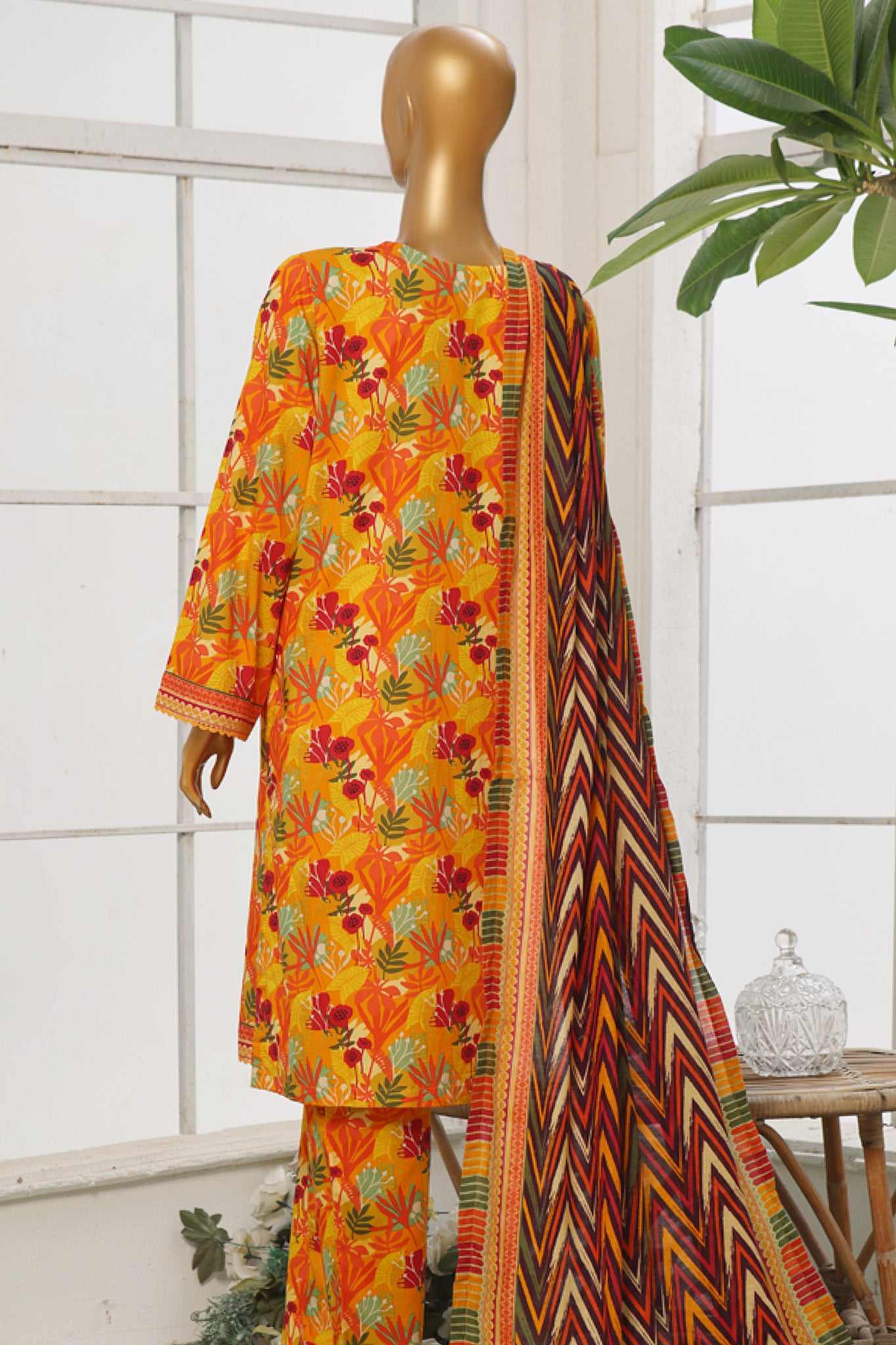 Bin Saeed Stitched 3 Piece Exclusive Cotton Vol-02 Collection'2024-WC-1076-Multi