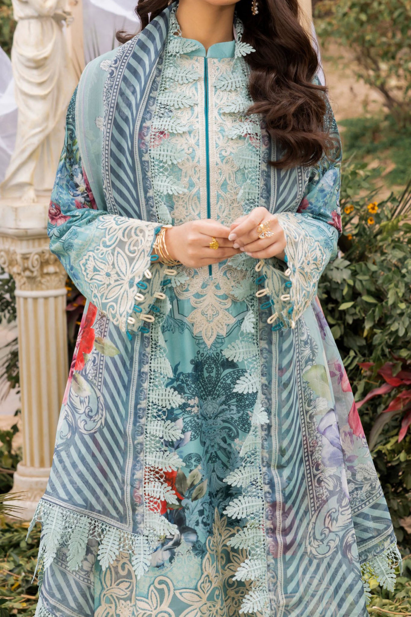 Adan's Print By Nafia Atta Unstitched 3 Piece Digital Printed Lawn Collection'2024-D-05