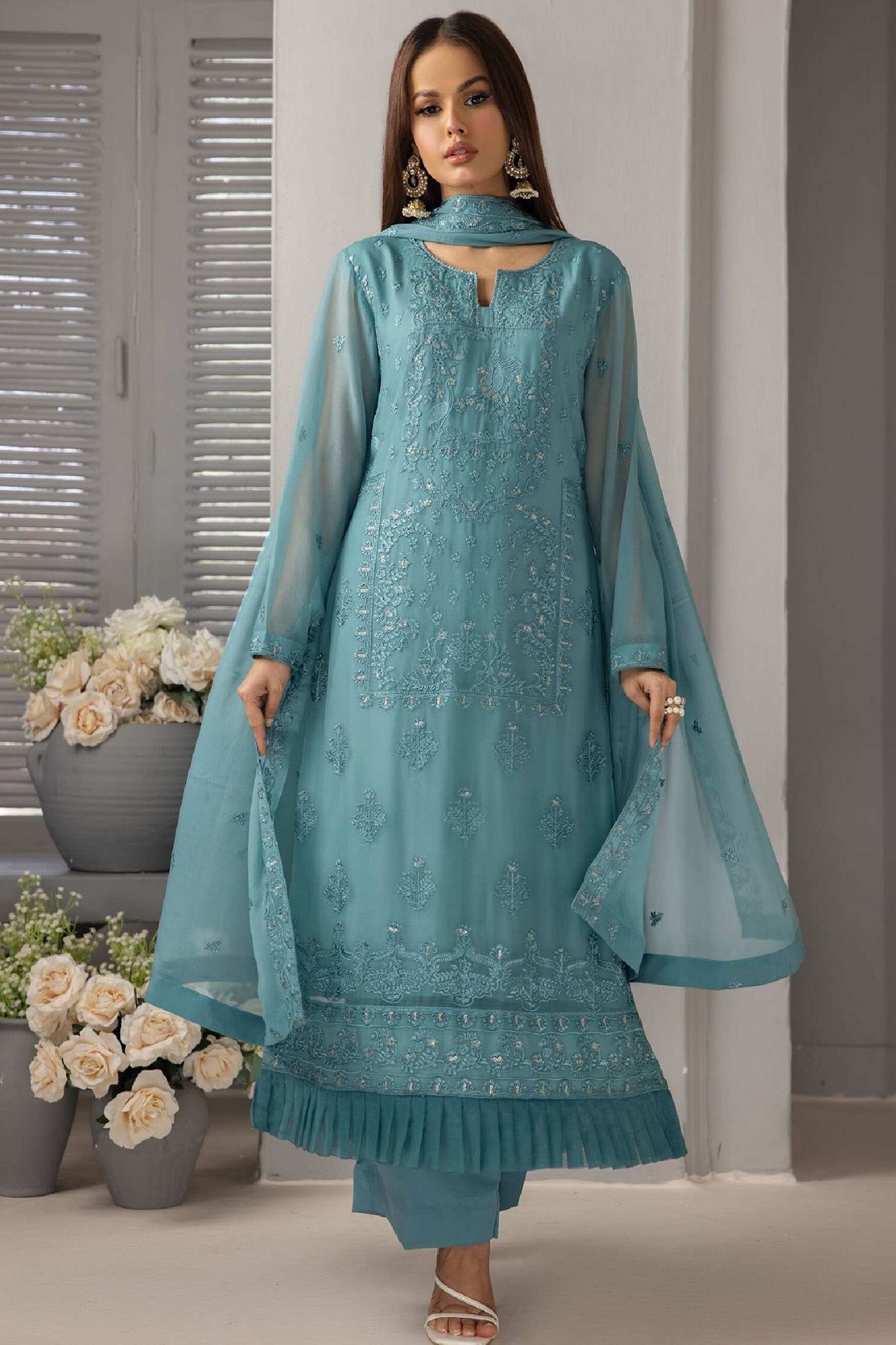 Roohi By Soghat Unstitched 3 Piece Luxury Chiffon Collection'2024-D-03