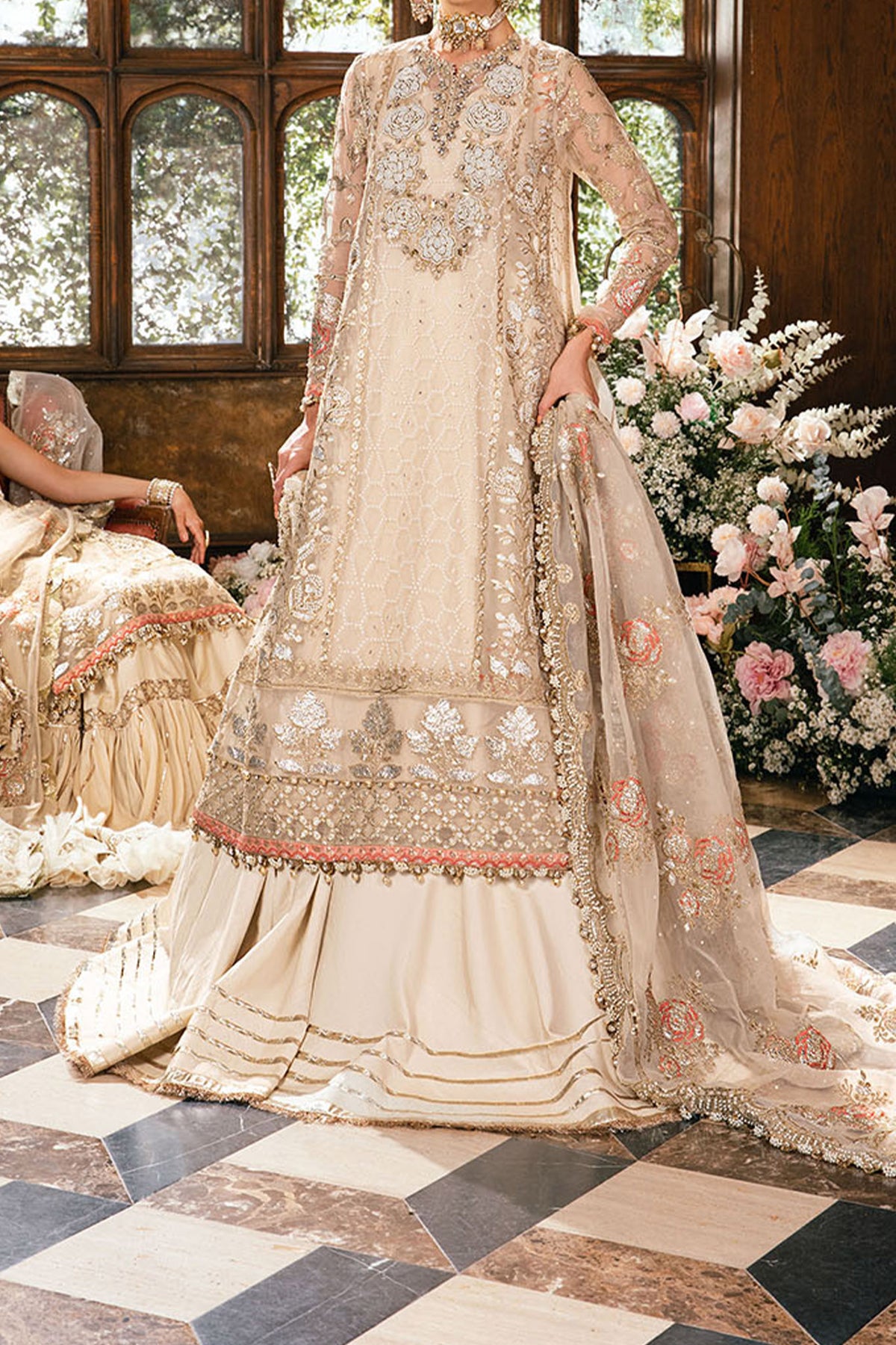 Mbroidered By Maria B Unstitched 3 Piece Luxury Formals Eid Edition Collection'2024-BD-2805