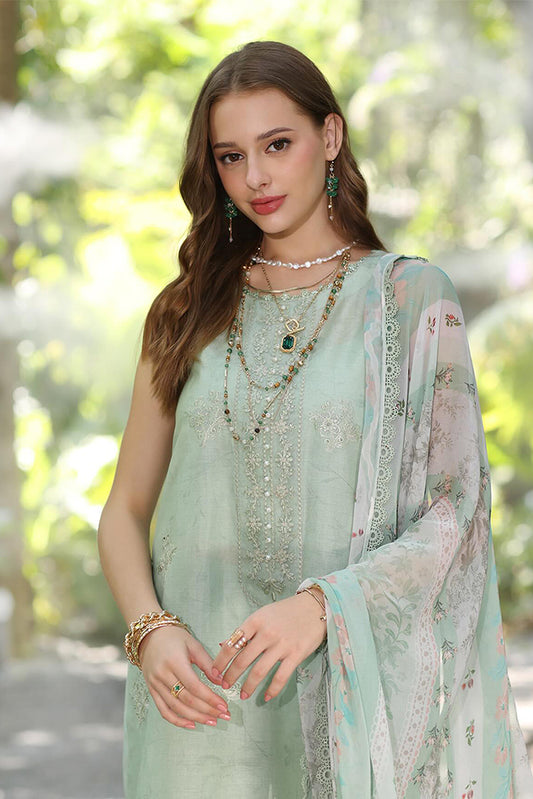 Noor By Saadia Asad Unstitched 3 Piece Eid Luxe Printedkari Collection-06-A