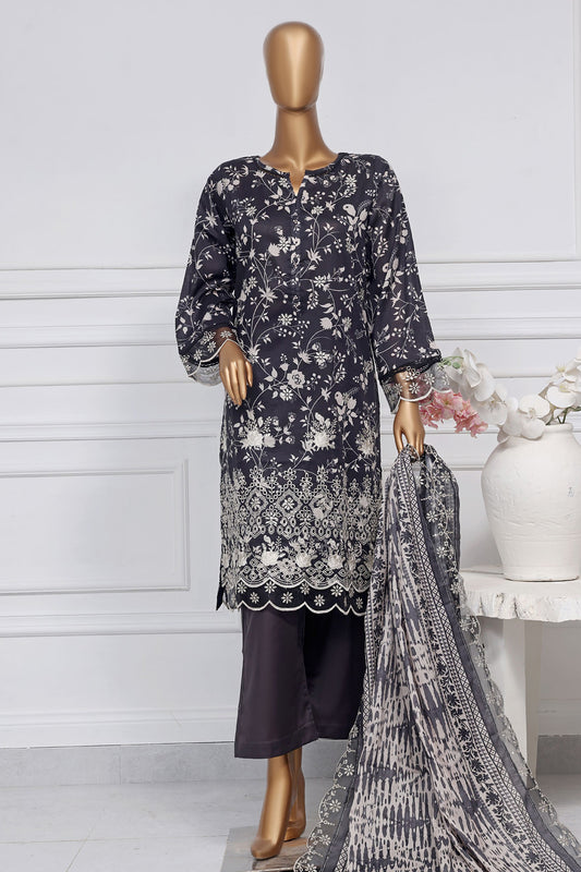 Amyrah By Sada Bahar Stitched 3 Piece Emb Festive Collection-CK-5286-Black