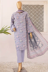 Bin Saeed Stitched 3 Piece Printed Lawn Collection'2024-SM-583-Lilac