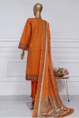 Sada Bahar Stitched 3 Piece Printed Lawn Vol-02 Collection'2025-D-06-Orange