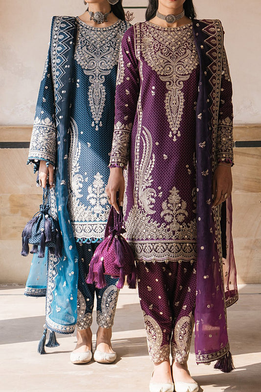 Shahkaar by Jazmin Unstitched 3 Piece Luxury Eid Festive Lawn Collection'2024-SLD-06