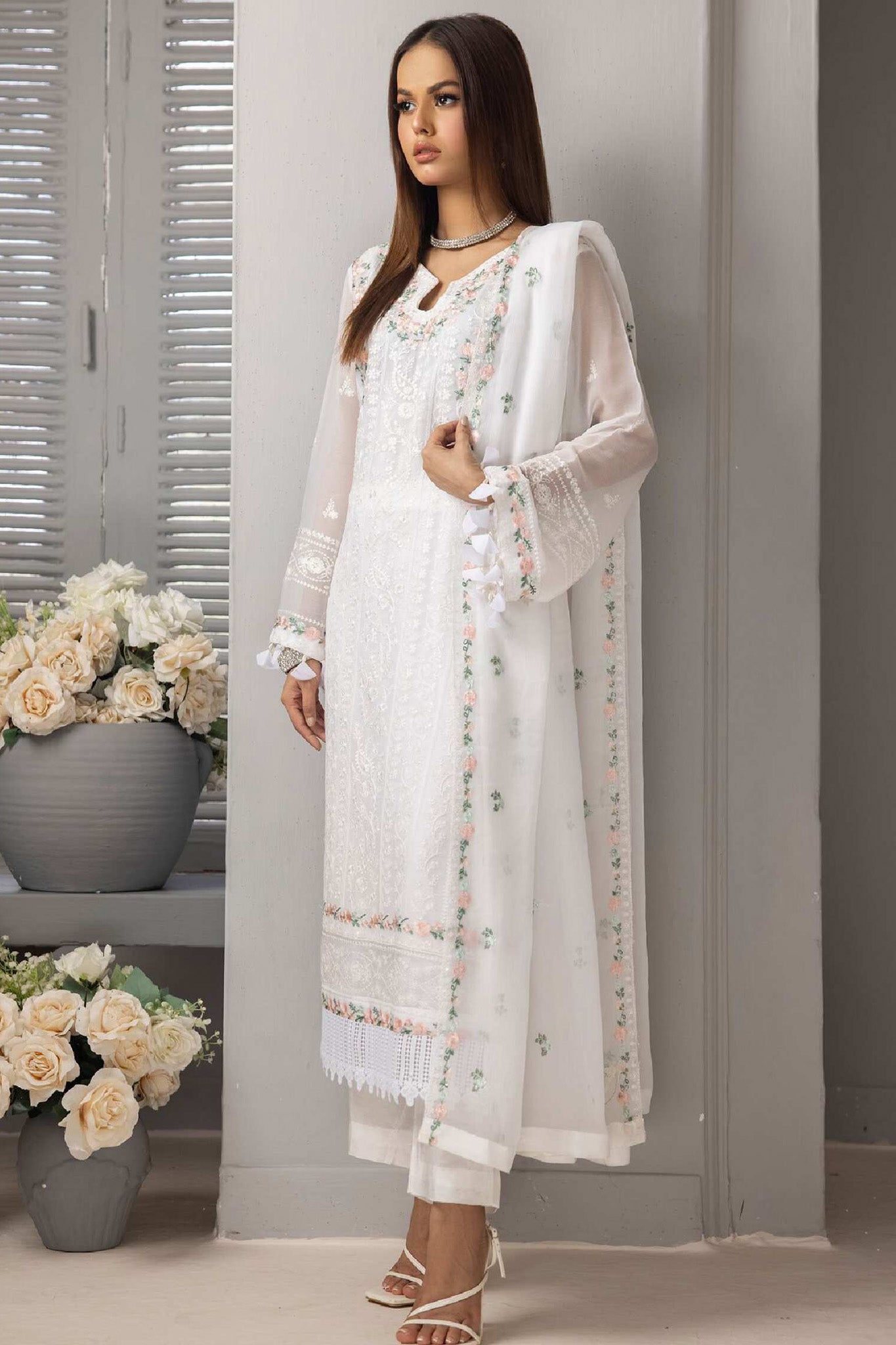 Roohi By Soghat Unstitched 3 Piece Luxury Chiffon Collection'2024-D-02