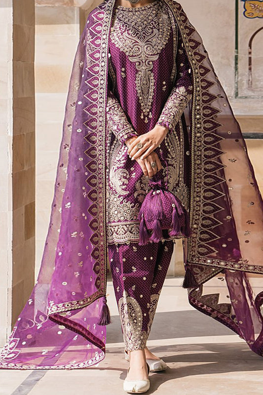 Shahkaar by Jazmin Unstitched 3 Piece Luxury Eid Festive Lawn Collection'2024-SLD-06