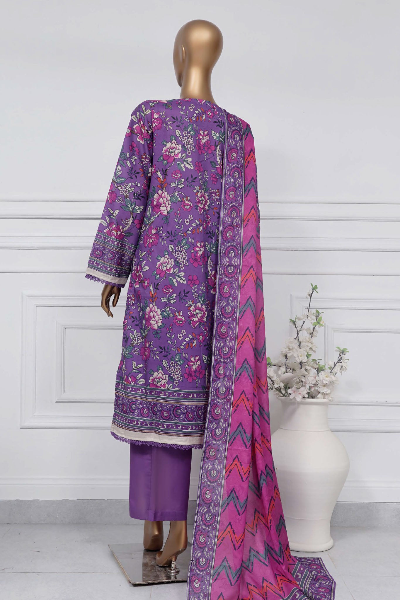 Sada Bahar Stitched 3 Piece Printed Lawn Vol-01 Collection'2025-D-07-Purple