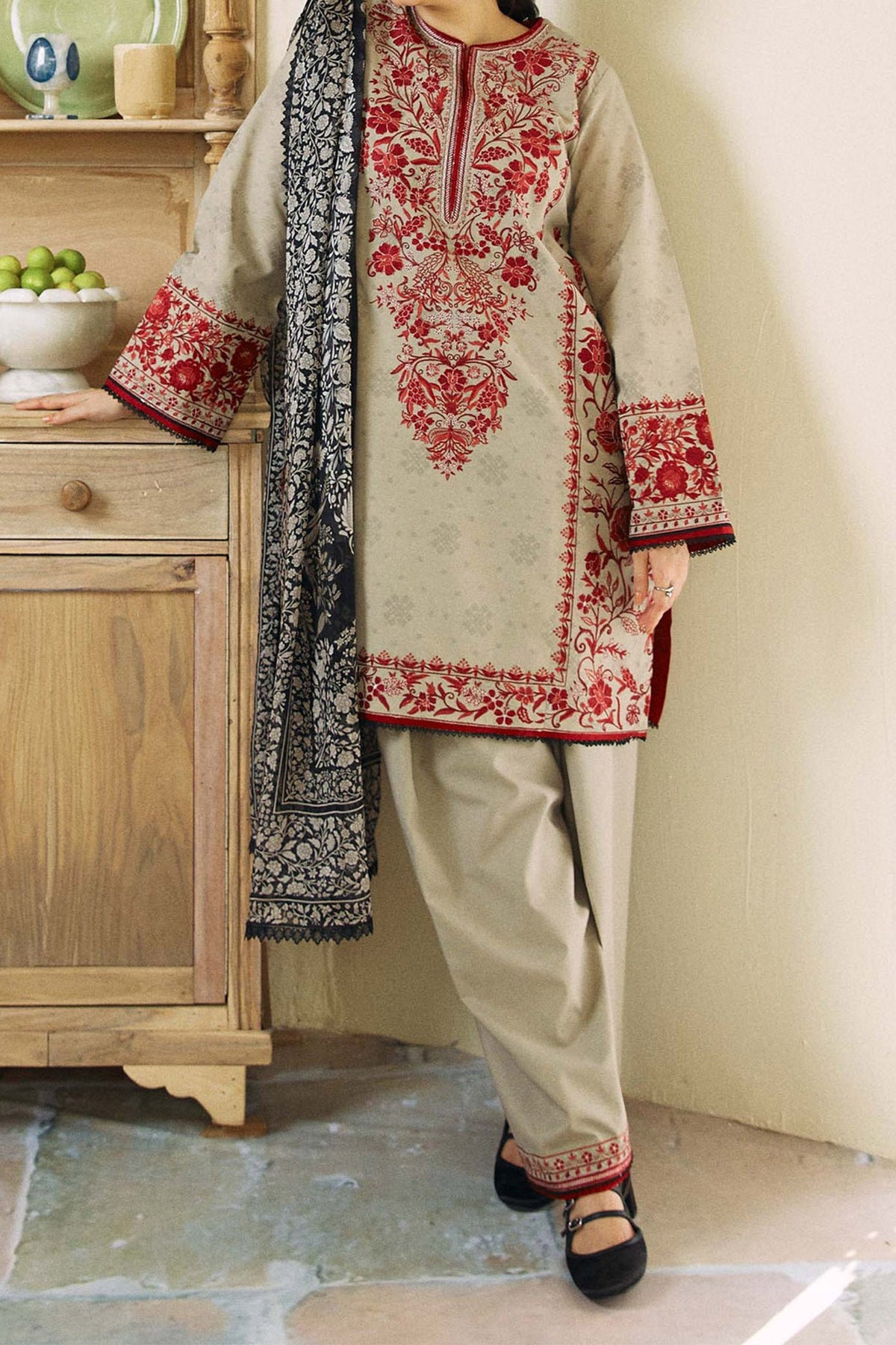 Coco By Zara Shah Jahan Unstitched 3 Piece Eid Edit Emb Lawn Collection'2024-D-07-Sabah
