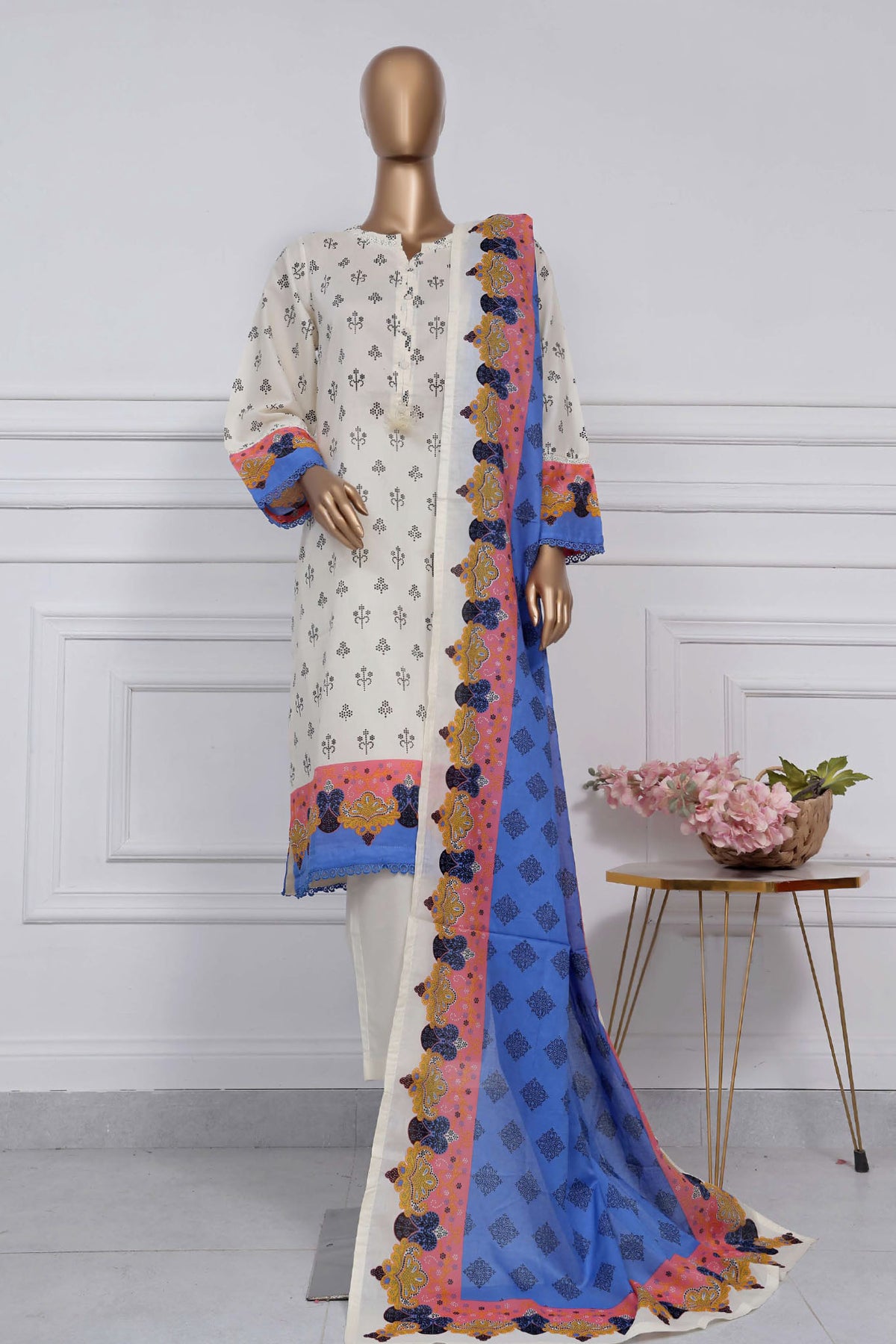 Sada Bahar Stitched 3 Piece Printed Lawn Vol-02 Collection'2025-D-07-White