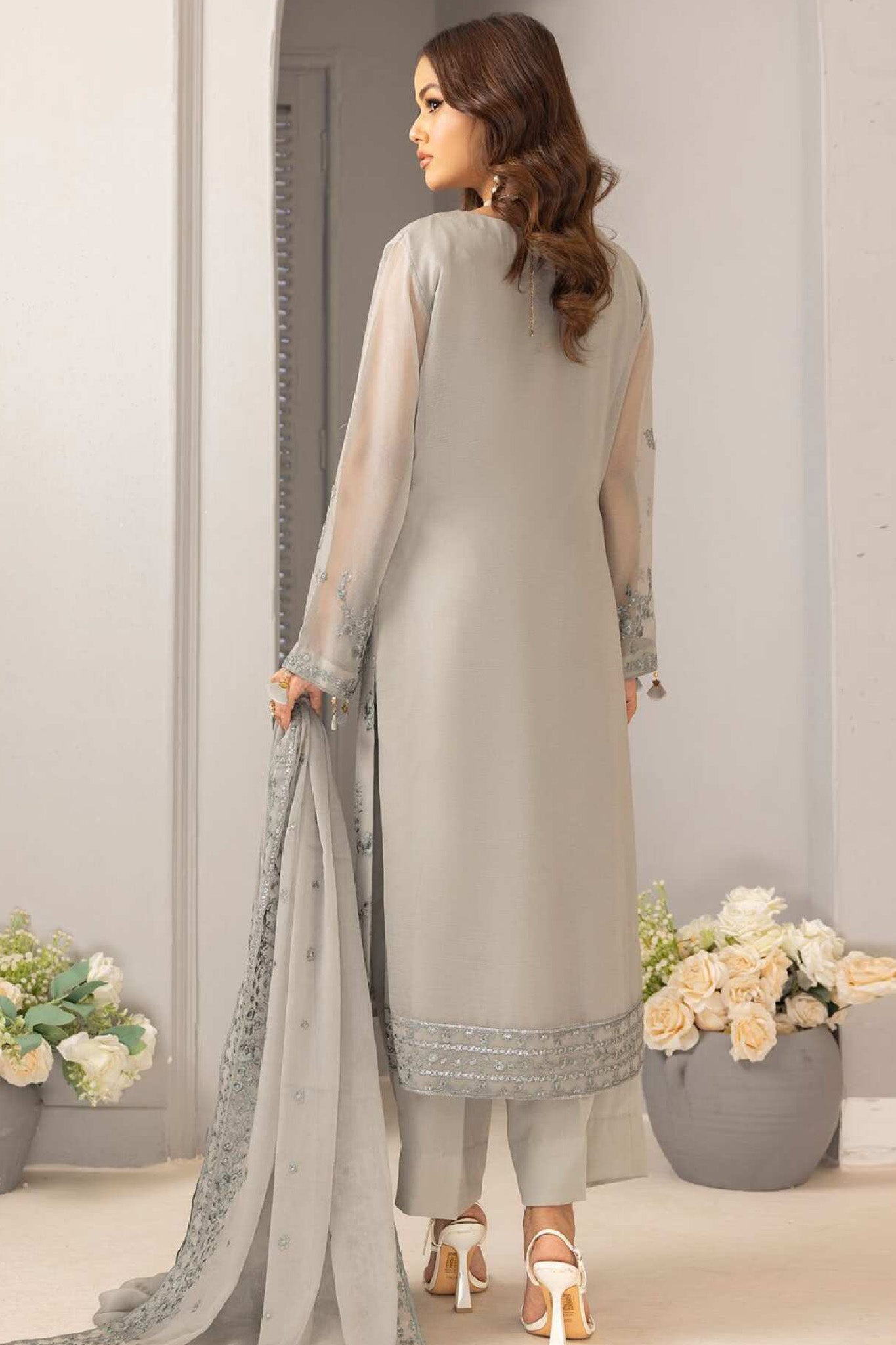 Roohi By Soghat Unstitched 3 Piece Luxury Chiffon Collection'2024-D-04