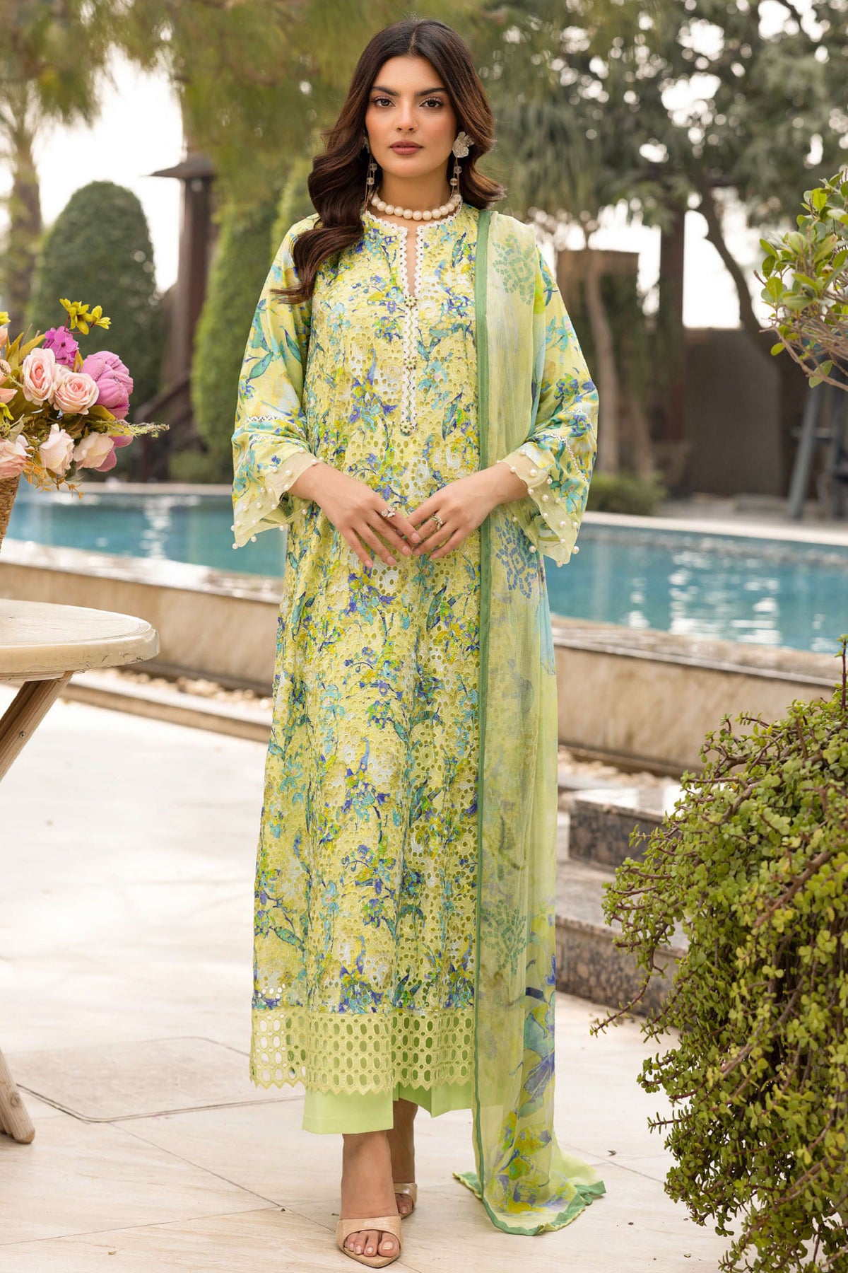 Mahee's Sehar By Riaz Arts Unstitched 3 Piece Printed Chikankari Lawn Collection'2025-D-07