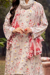 Mahee's by Riaz Arts 3 Piece Unstitched Chikankari Lawn Collection'2024-MC-07