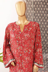 Bin Saeed Stitched 3 Piece Printed Lawn Collection'2024-SM-586-Red