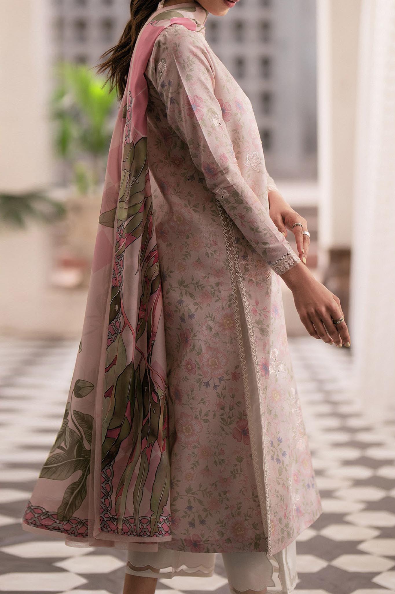 Afsanah by Seran Unstitched 3 Piece Lawn Spring Summer Collection'2024-D-08-Zohreh