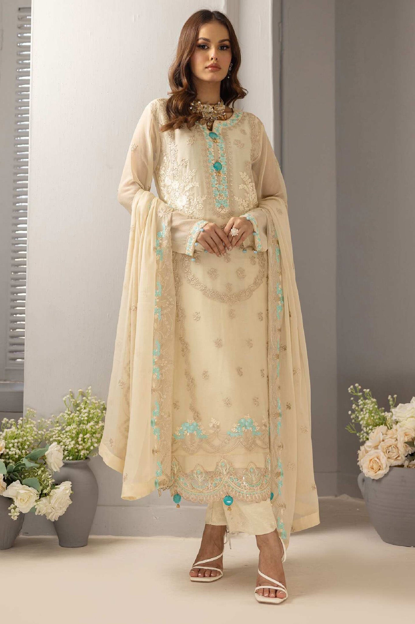 Roohi By Soghat Unstitched 3 Piece Luxury Chiffon Collection'2024-D-06