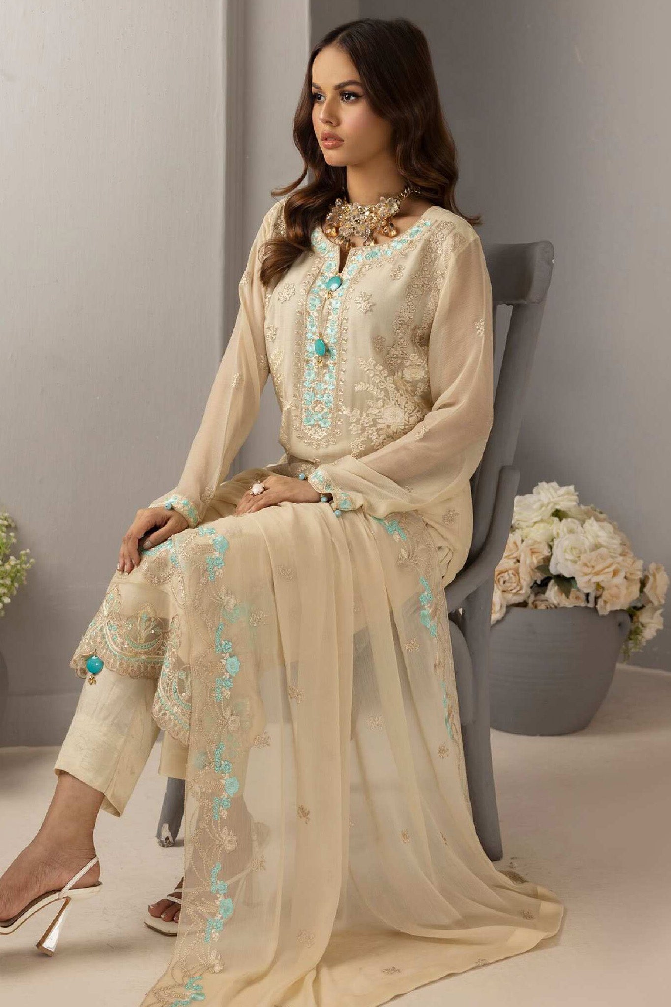 Roohi By Soghat Unstitched 3 Piece Luxury Chiffon Collection'2024-D-06