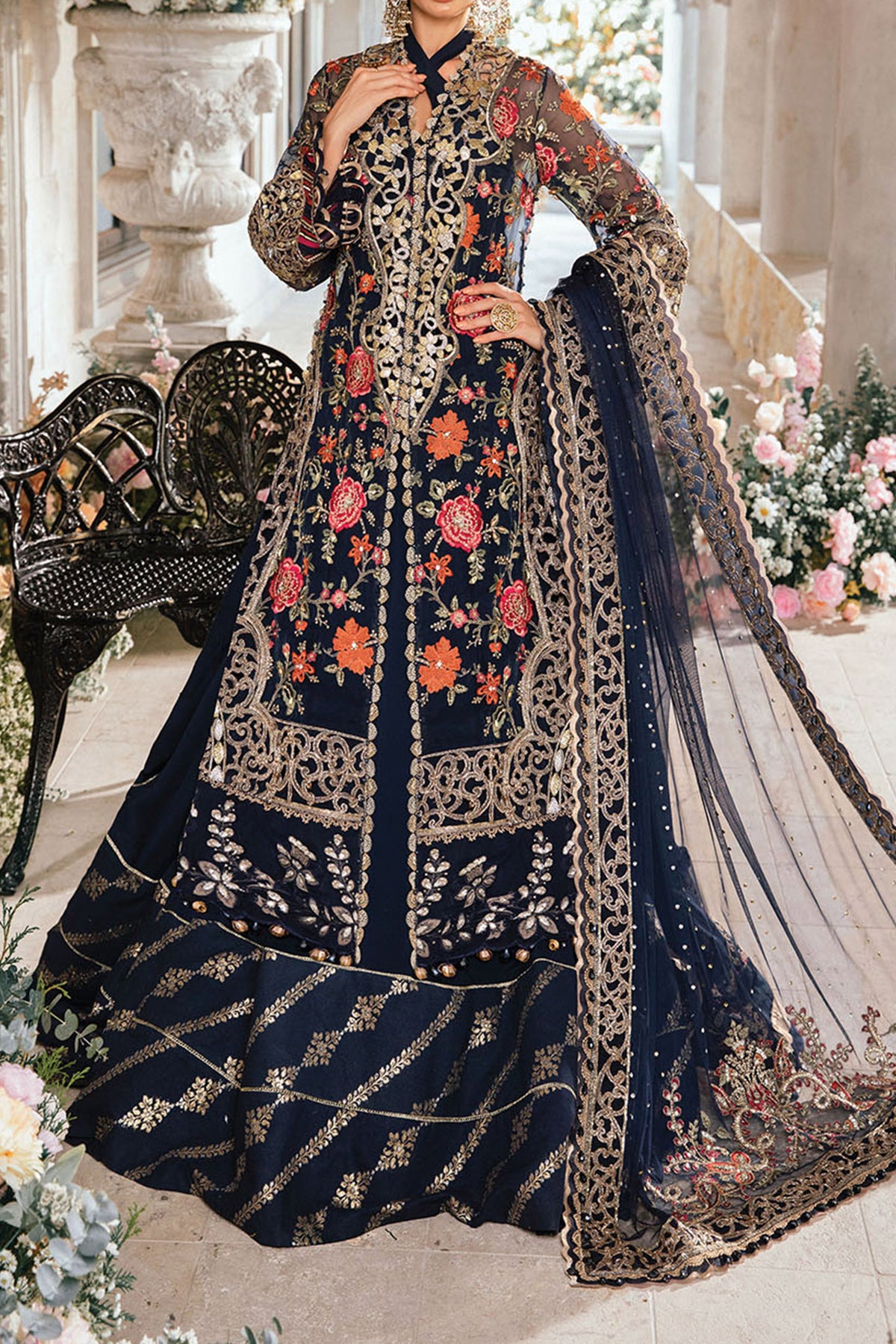 Mbroidered By Maria B Unstitched 3 Piece Luxury Formals Eid Edition Collection'2024-BD-2808