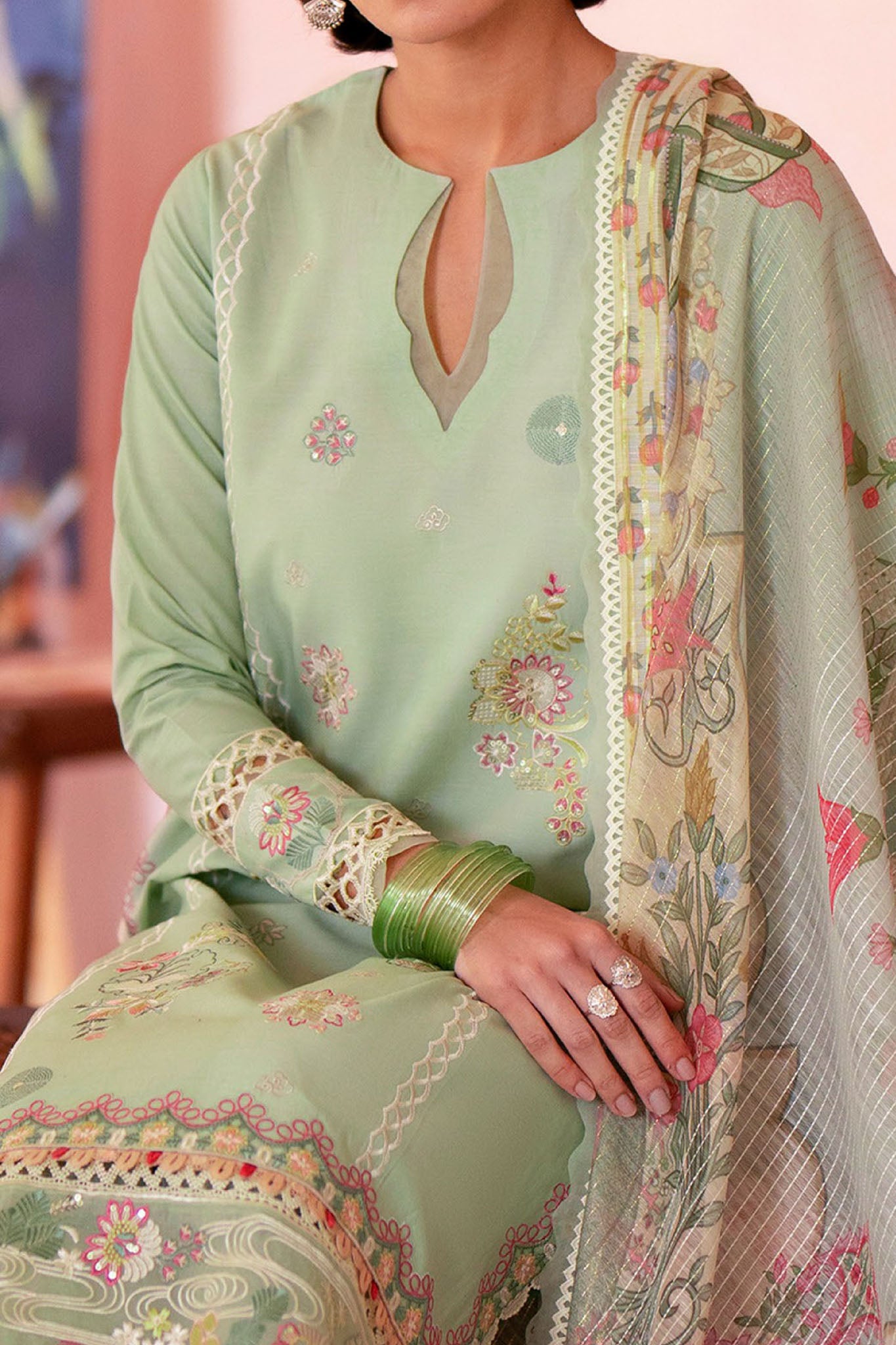 Jahaan By Seran Unstitched 3 Piece Eid Edit Lawn Collection'2024-D-09-Dure