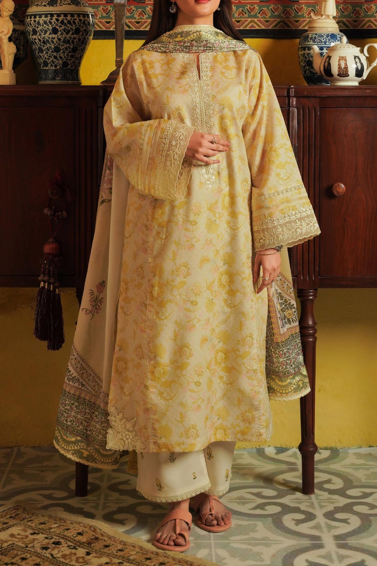 Afsanah by Seran Unstitched 3 Piece Lawn Spring Summer Collection'2024-D-09-Nooru