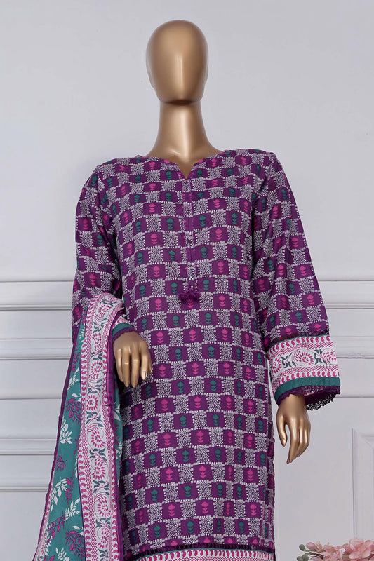 Sada Bahar Stitched 3 Piece Printed Lawn Vol-02 Collection'2025-D-09-Purple