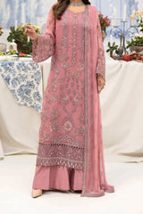 Aaraish By Lavish Premium Unstitched 3 Piece Luxury Formals Collection'2024-D-09-Tea Pink