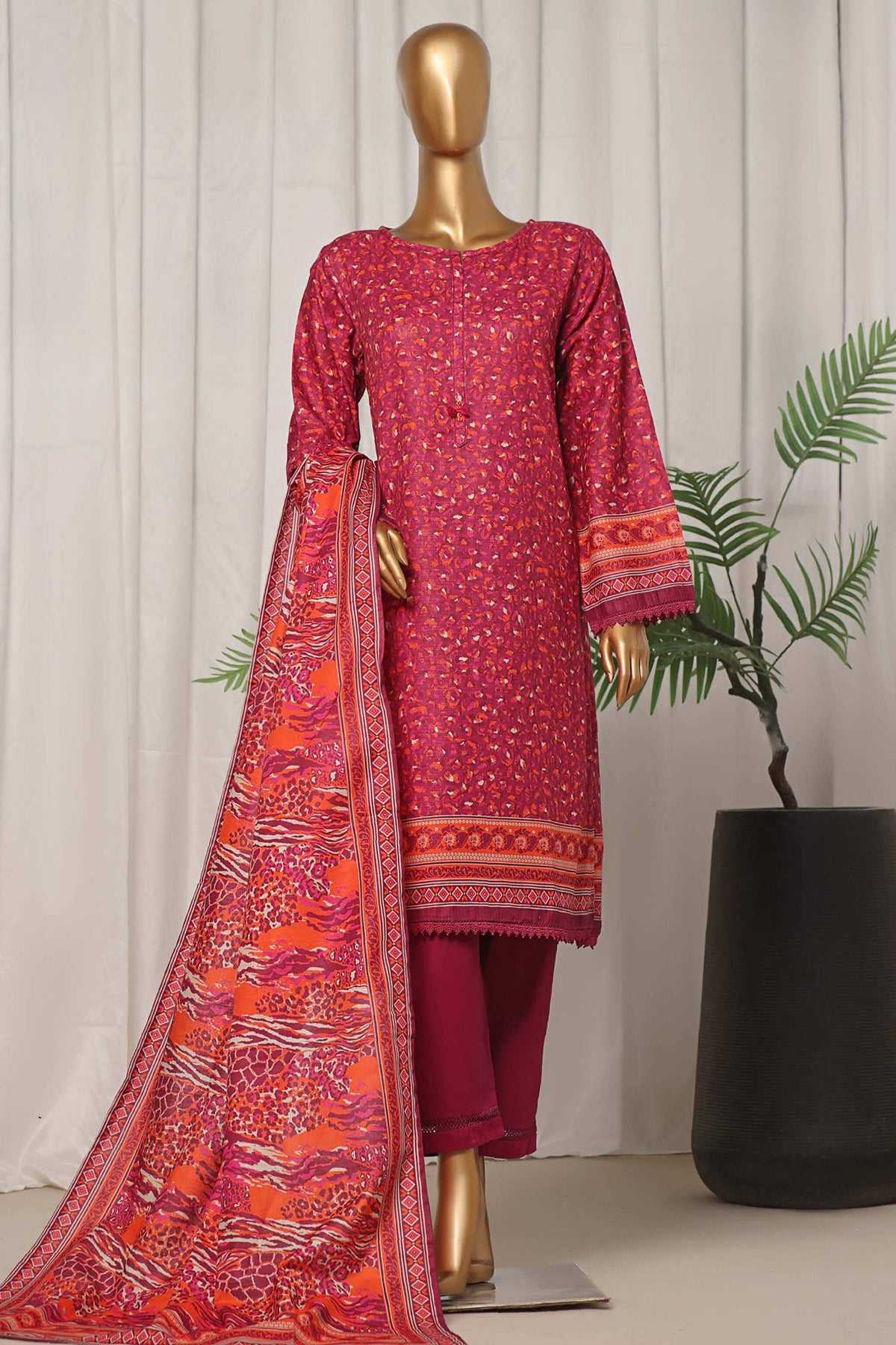 Sada Bahar Stitched 3 Piece Printed Khaddar Collection'2024