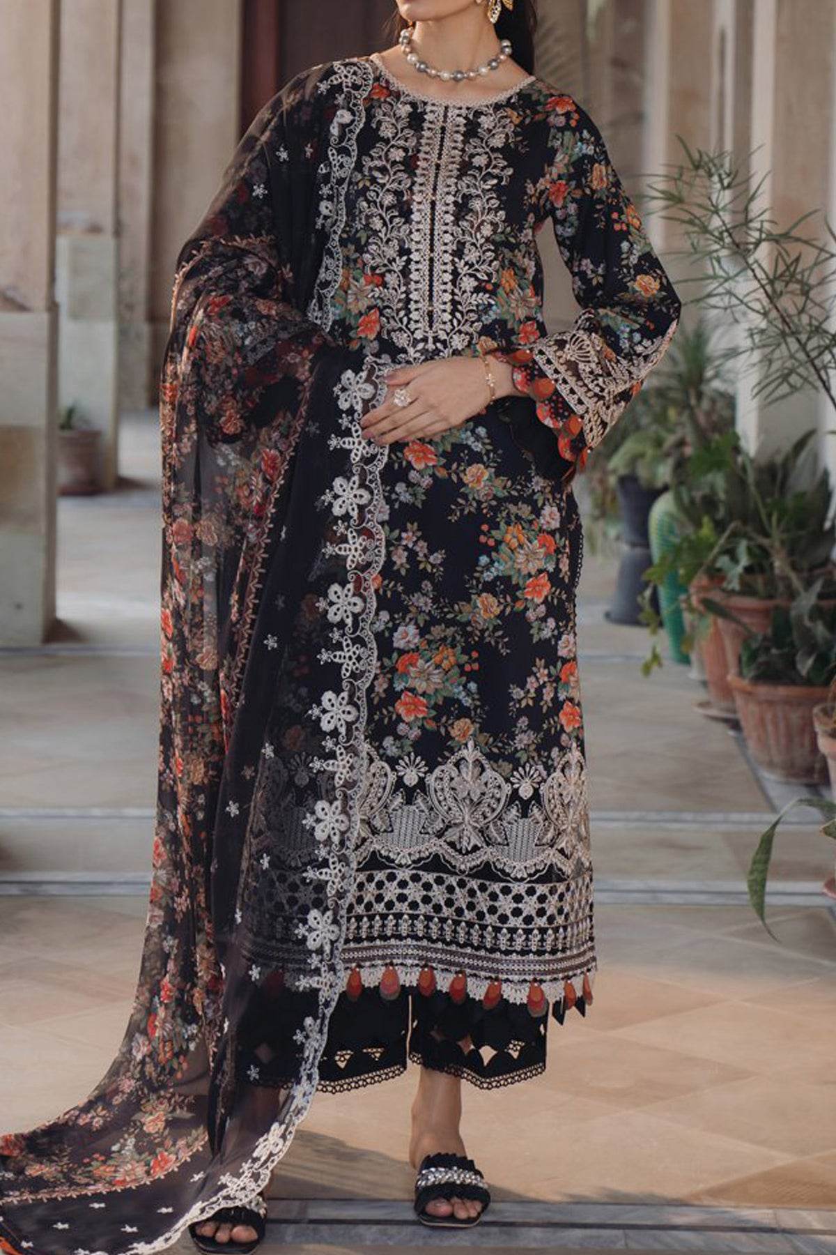 Farozaan By Xenia Unstitched 3 Piece Emb Printed Lawn Collection'2024-D-10-Tabani
